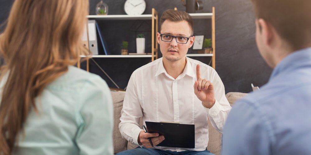 Young couple at therapy session