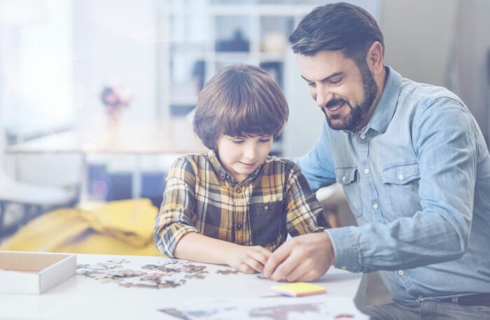 Family spending free time together