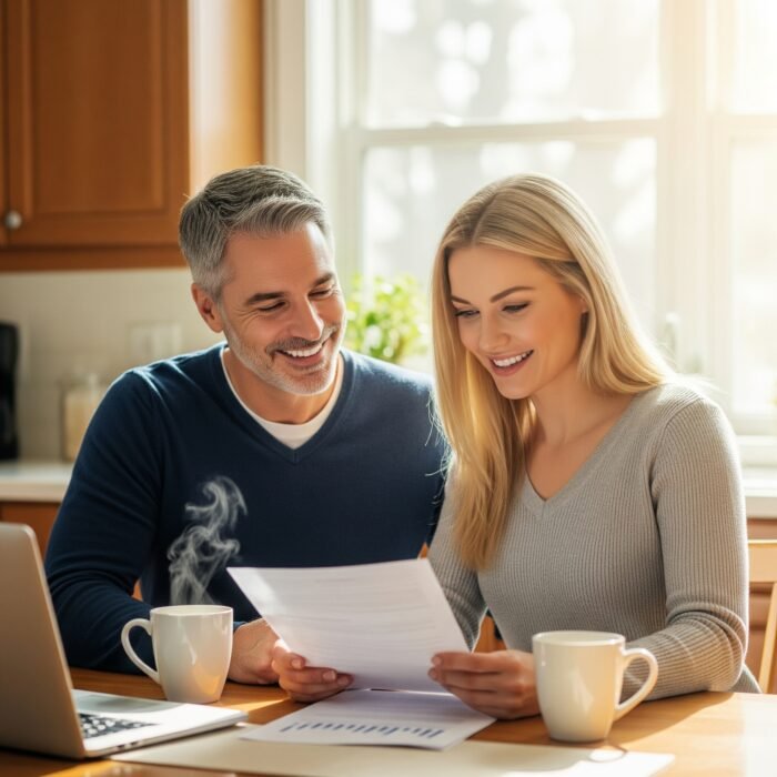 Prenups in NJ- Not Just for the Rich & Famous (How It Can Actually Strengthen Your Marriage) Couple calmly discussing prenup details together in New Jersey