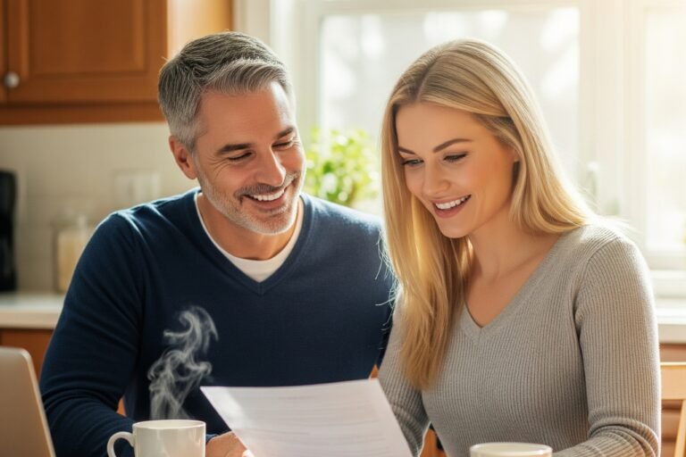 Prenups in NJ- Not Just for the Rich & Famous (How It Can Actually Strengthen Your Marriage) Couple calmly discussing prenup details together in New Jersey